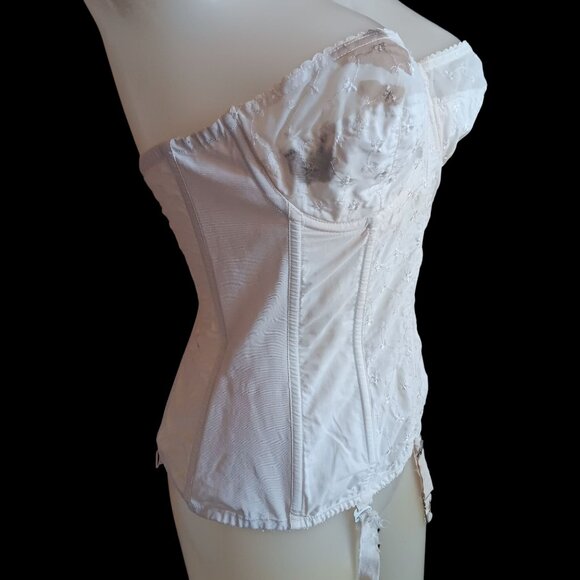 Vintage Corset Bustier 36 Women's Charmode 1950's Garters Glam Fetish Goth Top - Picture 3 of 11